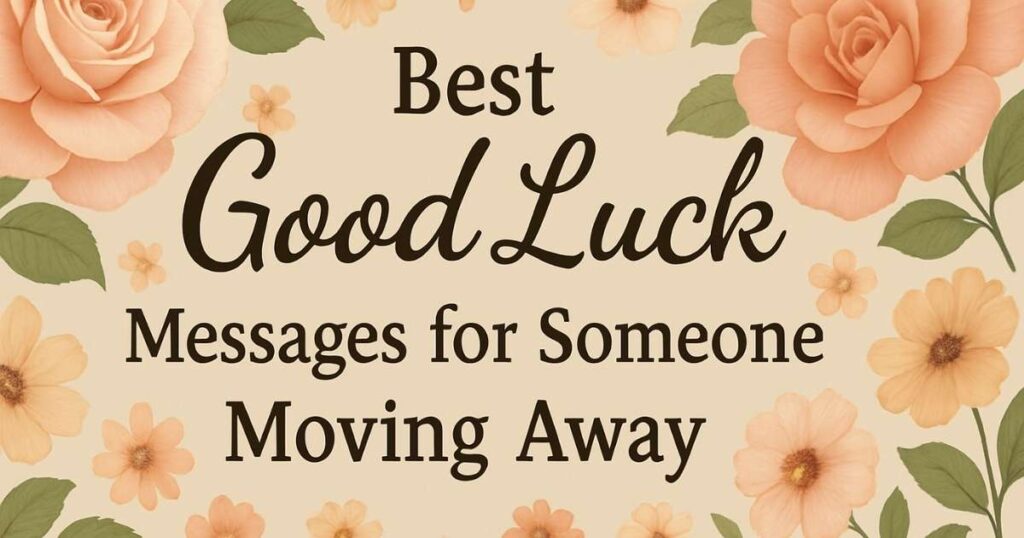 Best Good Luck Messages for Someone Moving Away