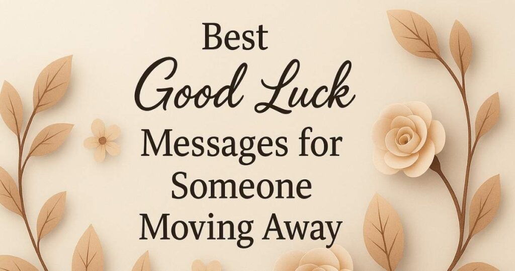 Best Good Luck Messages for Someone Moving Away
