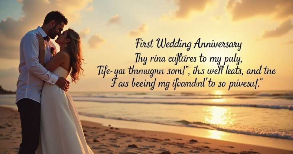 First Wedding Anniversary Wishes for Friends