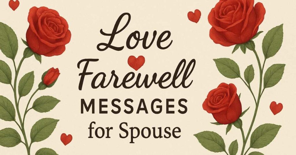 Love Farewell Messages for Spouse