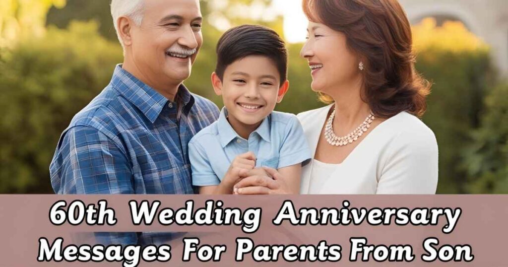 60th Wedding Anniversary Messages for Parents from Son
