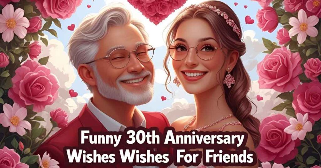 Funny 30th Anniversary Wishes for Friends