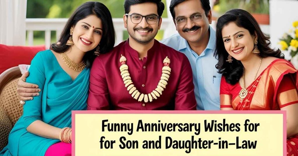 Funny Anniversary Wishes for Son and Daughter-in-Law