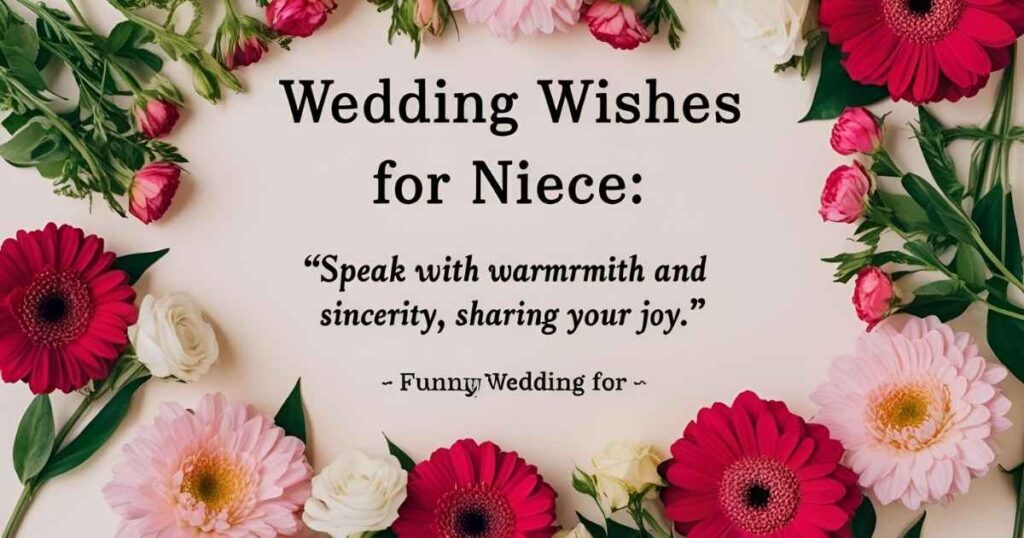 Funny Wedding Wishes for a Lighthearted Niece