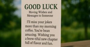 Good Luck Moving wishes and Messages to Someone