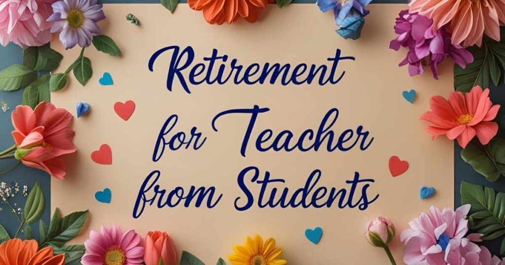 Retirement Wishes for Teacher from Students