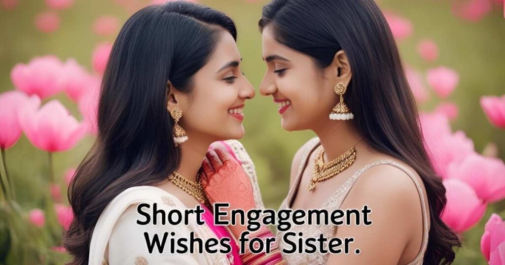 Short Engagement Wishes for Sister