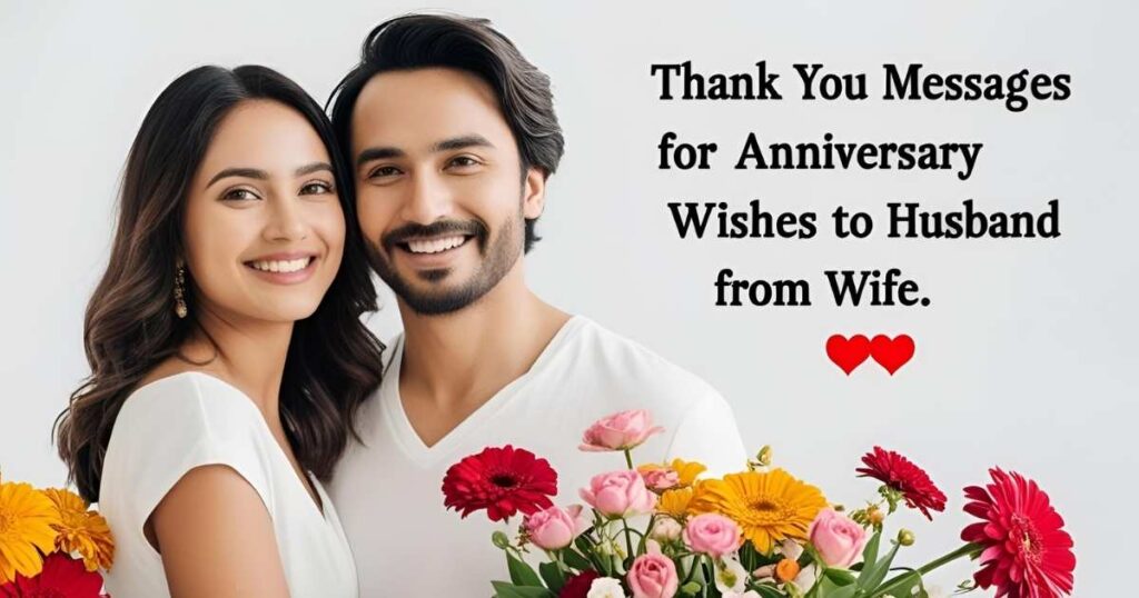 Thank You Messages for Anniversary Wishes to Husband from Wife
