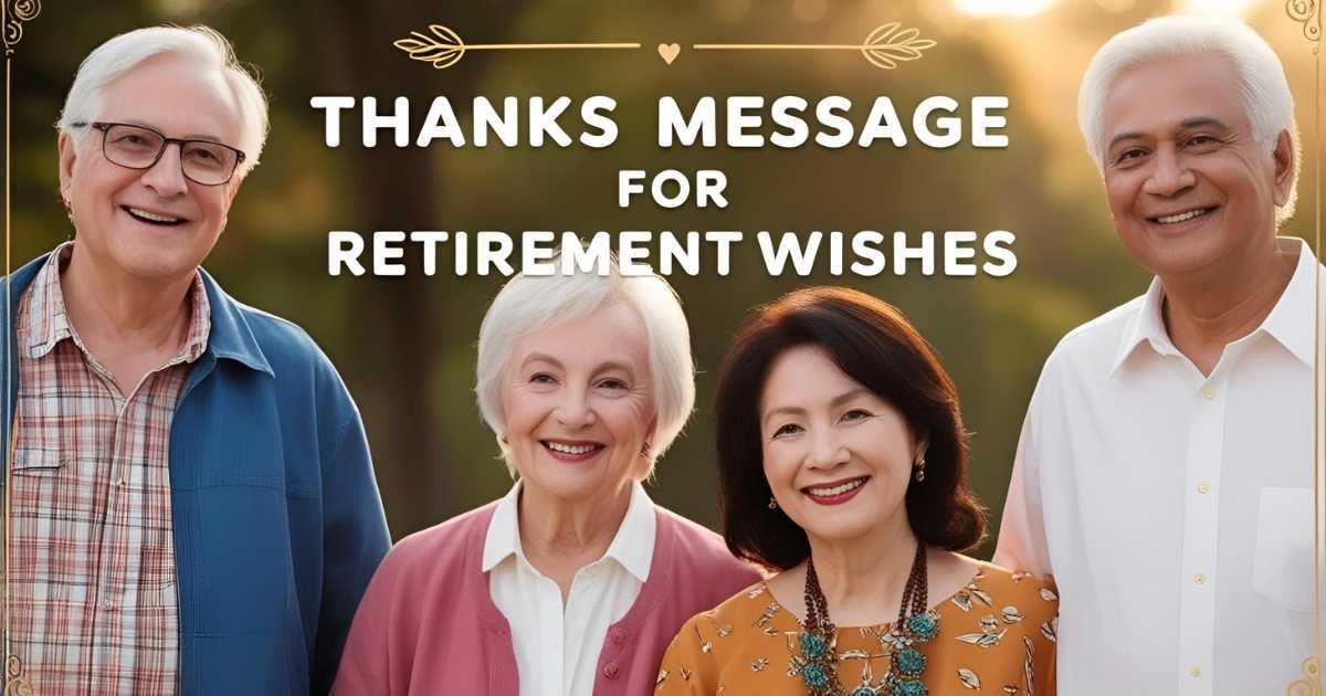Thanks Message for Retirement Wishes