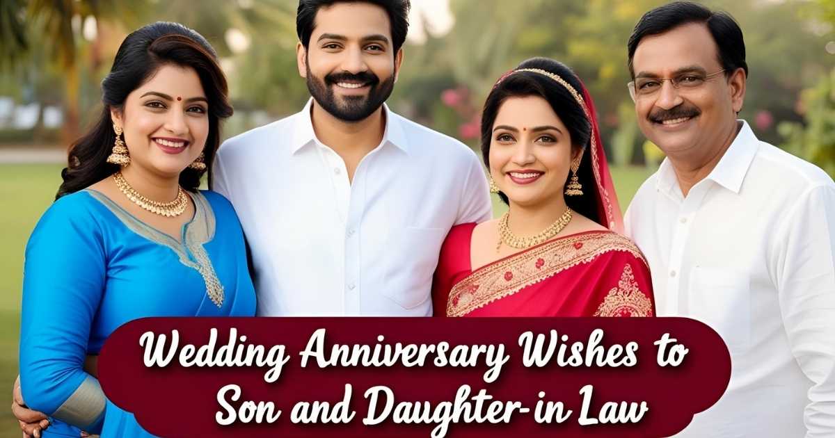 Wedding Anniversary Wishes to Son and Daughter In Law
