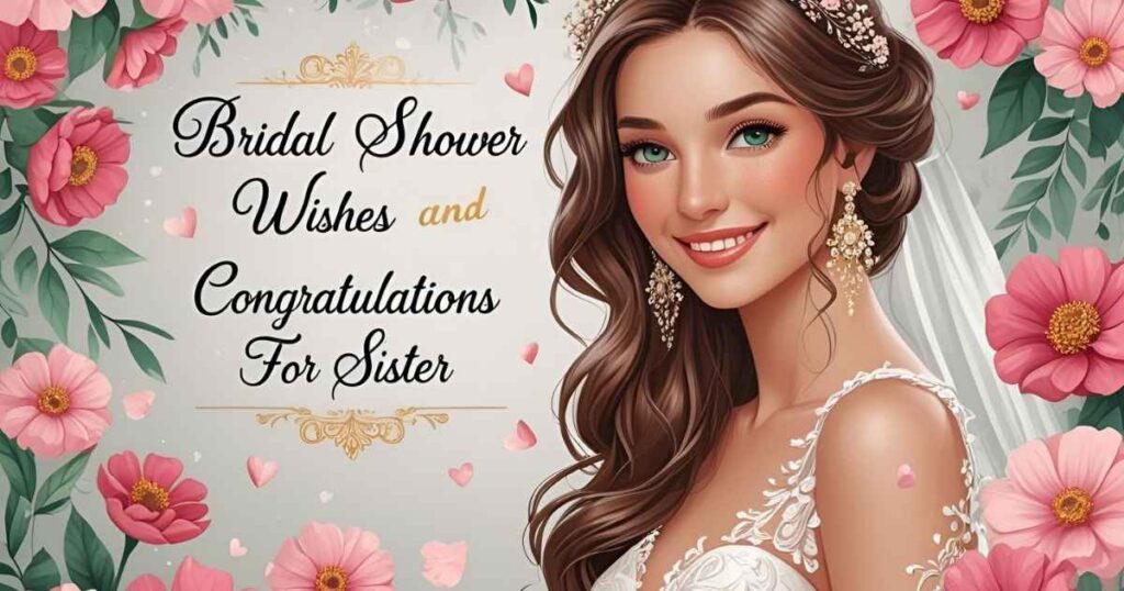 Bridal Shower Wishes and Congratulations Messages for Sister