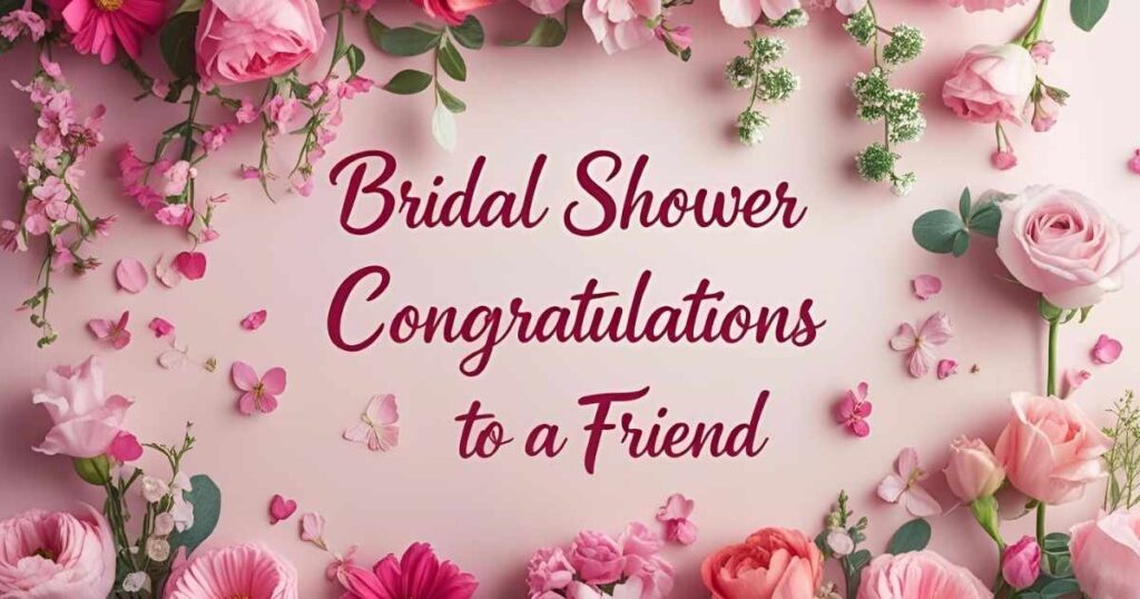 Bridal Shower Wishes and Congratulations Messages to a Friend