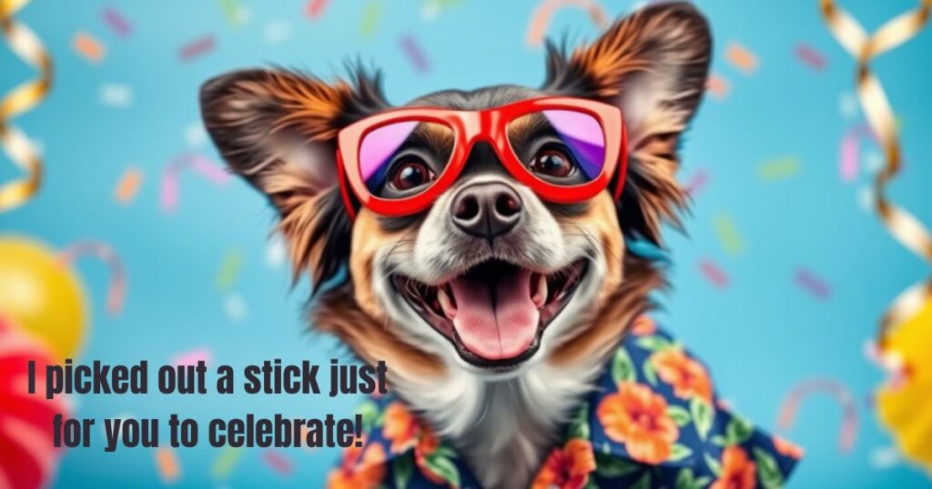 Happy birthday from dog