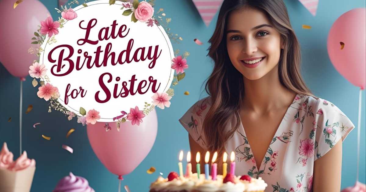 Late birthday wishes for sister