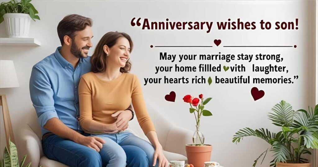 Romantic Anniversary wishes for your Son (1)